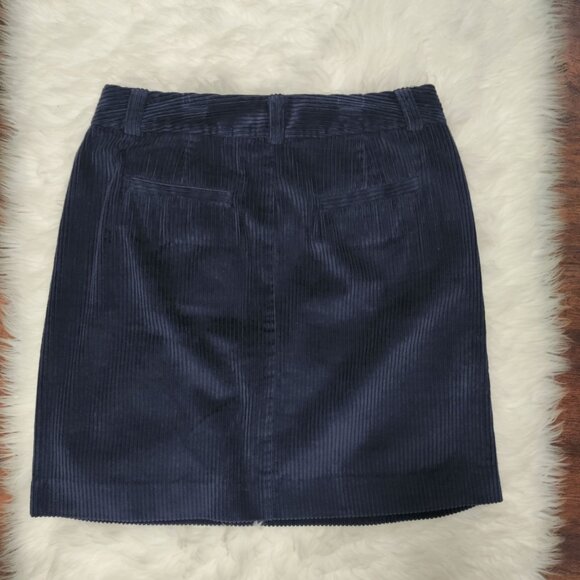 Boden Preppy Navy Blue Corduroy A-Line Mini Skirt Women's Size US 8R - Picture 3 of 14